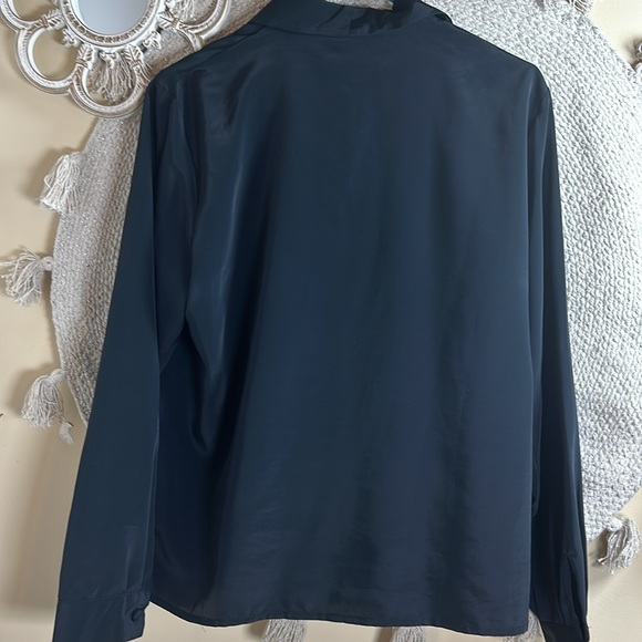 Karen Scott black button up blouse - Picture 6 of 6